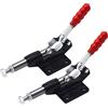 Guador Morsetti a Levetta,Guador 2 pezzi Capacità di Tenuta Corsa Push Pull Action Toggle Morsetto Strumento Attrezzo a Levetta per Attrezzi Pesanti Orizzontale a Sgancio Rapido (227 kgf)