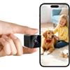 javiscam Mini telecamera spia wireless 2K, WiFi interno con visione notturna, rilevamento del movimento, registrazione locale e cloud, adatta per bambini, animali, anziani e sicurezza domestica