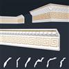 Marbet Design Modanature per soffitti Marbet oro confezione economica di polistirolo EPS - modanature a stucco con disegno tradizionale - (2 metri B-25 G) Profilo a stucco profilo decorativo profilo angolare
