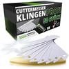 ToolSpace Lame di Ricambio per Taglierino Coltello Lama Segmentata in Acier à Outils Affûtage Laser Temperato Taglio Preciso Carta Cartone Tessuto Plastica Pelle e Altri Materiali - 18 mm Set di 50