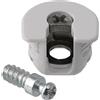 AERZETIX - C65768 - Set di 30 raccordi di montaggio eccentrici da incasso + 30 prigionieri Ø6x20mm - per pannello da 18mm - in acciaio - colore bianco - falegname mobili legno MDF melaminico armadio