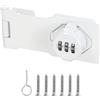 PATIKIL Lucchetto Combinazione per Armadietto, 3 Cifre Serratura Sicurezza per Porta Fienile Serrature Chiavistello per Cassetti Armadi Piccole Ante, Bianco, 4,5 pollici