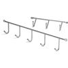 LouMaxx Appendiabiti Parete Cromato Set 2, Acciaio, 5 e 3 Ganci, 2 Misure