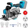 JUDANNA Sega circolare a batteria per Makita 18V litio, mini sega circolare a mano senza spazzole con 3 lame, mini sega circolare per tagliare piastrelle e legno (150mm)