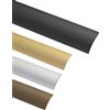 Gedotec Profilo di transizione in laminato - binario di transizione in vinile autoadesivo per pavimenti curvi | MADE IN GERMANY | alluminio anodizzato nero | profilo 30 x 2000 mm