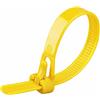 Oksdown Confezione da 100 fascette gialle spesse resistenti, 500 mm x 7,6 mm, in nylon resistente, autobloccanti, 50,8 cm, gialle extra lunghe