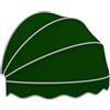 KDDFN Tenda Cappottina da Sole per Esterno,Pieghevole Tettoia per Porta a Cupola,Tenda da Sole per Finestra Anti-UV,Riparo Retrattile,per Portico Patio,Completamente Assemblata (Diameter:130cm/51in,Green)