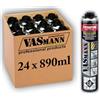 VASmann Isolamento spray in poliuretano, 24 x 890 ml, isolamento termico efficace per tetto, scantinati e pareti, alternativa versatile ai pannelli isolanti EPS / XPS (60 m2, 24)