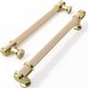 FURNIWARE 10 Pezzi Maniglie per Armadio Oro, Maniglie per Porte Armadio Distanza tra i Fori 160mm, Maniglie per Mobili a Blocchi di Colore, Maniglie con Motivo a Linee, Maniglie per Porte per Armadi