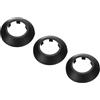 PATIKIL 3pz Coperture Copri Tubi per Tubo Acqua 43mm Rosetta Termosifoni, Copricalorifero Termosifone Plastica Accessori Termosifoni per Tubi Riscaldamento Scudo Collare Parete, Nero