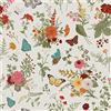 VEELIKE Carta da Parati Floreale Beige Carta Adesiva Farfalla Foglie Tropicali Fotomurali Pellicola Adesiva per Mobili Floreale Pellicola Autoadesiva Fiori Camera da Letto Soggiorno 44,5cm x 300cm