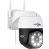 Hiseeu Telecamera di Sorveglianza Esterna 8MP 4K PTZ WiFi, Tracciamento Automatico, Visione Notturna a Colori, Zoom Digitale, Rotazione a 360°