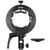 Godox S2 Bracket Supporto Bowens S-type, compatibile con flash Godox V100, AD200 Pro II, V1 Pro, RS60R, AD100 Pro, RS60BI, TT600, Funziona anche con flash Sony Canon Nikon Fujifilm