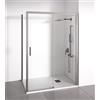 BELLOBATH Box Doccia Angolare Argento 135-140x67-70 cm Accesso Sinistra