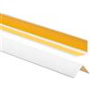ProfiPVC Profilo Angolare PVC 25x25 mm, 200cm - Listello di protezione in plastica flessibile - Striscia autoadesiva - Riparo dei profili angolari e bordi, facile da installare - Bianco