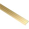 Gedotec Profilo paragradino autoadesivo alluminio ottone 2000 mm - profilo angolare non forato da incollare 25 x 8 mm - paraspigolo gradino scanalato - Made in Germany