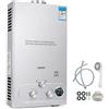 ZHIMAI Scaldabagno a Gas, 10LPM 20KW Scaldabagno Senza Serbatoio Portatile, Scaldabagno Istantaneo a Propano Con Display Digitale Multi-protezione Per Viaggi in Campeggio, Viaggi in RV (10L)