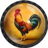 Artinhand Confezione da 4 pomelli rotondi a forma di gallo, stile vintage, per cassetti, cassettiere, credenze, porte, accessori per mobili da cucina e bagno