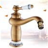 VIPAVA Rubinetto per lavabo in ottone antico, rubinetto per bagno, miscelatore per lavabo, rubinetto per lavabo, stile bidet