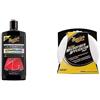 MEGUIAR'S G17216Eu Rimuovi Graffi Ultimate Compound, 450 Ml & X3080Eu Dischi in Microfibra Tondi, Bianco, Diametro 10Cm Ca