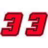 4R Quattroerre.it 13393 Numero Racing 3 Moto GP, Rosso Fluo, 10 x 10 cm (Confezione da 2)