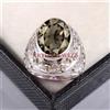 Artik Jewels Anello in Argento Sterling 925 con Gemma di Quarzo Fumè Naturale per Uomo #5612