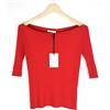 Zapa Camicetta Donna Piccolo Pullover Elasticizzato 3/4 Maniche Rosso