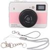 RASTKY Mini Fotocamera Digitale Portachiavi, Piccola Fotocamera 4K 68MP con Scheda da 32 GB, Azione Digitale Portatile 1080P per Viaggi, Feste e compleanni. (PINK)