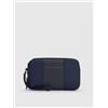 PIQUADRO POCHETTE ORG.ZATA TESSUTO E PELLE AIRTAG® BLU
