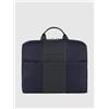 PIQUADRO BEAUTY CASE CON GANCIO IN PELLE E TESSUTO