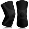 Beugo Ginocchiera Ortopedica, 2 Pezzi Ginocchiera Stabilizzante di Supporto, Ginocchiera a compressione da uomo e donna per Palestra, Corsa (Nero, XL)