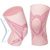 AOOWU 2 Pezzi Ginocchiera Ortopedica, Ginocchiera Comfort con Barra di Supporto, Antiscivolo Tutore Sportiva Supporto per Artrite, Corsa, Dolore alle Articolazioni, Lesioni dei Legamenti (L)
