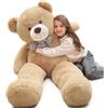 MorisMos 120 cm Orso Teddy Gigante XXL, Orso Teddy di Peluche Grande, Giocattolo di Peluche per Regalo Preferito, Colore Marrone, Grande Orso Teddy, Morbido Peluche per Compleanno