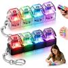 LGZIN 2 Pezzi Portachiavi Fidget Tastiera, Fidget Clicker per Tastiera con Luce LED, Giocattolo Antistress Tastiera per Adulti, Portachiavi Pulsante Antistress Giocattolo per Ansia, Ufficio, Scuola