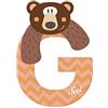 Sevi 83007 - Lettera G con orso grizzly da 10 cm
