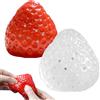 fufupaw 2 pezzi Squishy XXL, Taba Squishy, Set Taba Squishy, Fufu Squishy, Fragola Squishy, Trasparente e Rosso, Squishy Toys, Giocattolo antistress per ufficio, scuola e casa