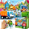 QUOKKA Puzzle Grandi Bambini 3 4 5 Anni - 60x90 cm Puzzle 48 Pezzi Gigante da Pavimento Bambino 5 6 Anni - Giocattolo Camion Della Spazzatura - Giochi Educativi per Ragazzi e Ragazze dai 2 ai 6
