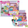 Pinypon - Hotel 5 Stelle, Playset Hotel con 2 Personaggi e accessori inclusi. Reception, Buffet, Family Room e Suite, per bambine/I da +4 anni, Famosa (PNY74000)