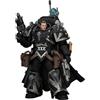 LEBOO JOYTOY Warhammer 40K 1/18 Action Figure Raven Guard Kaedes Nex, il corvo di sangue con cannoni a mano Fulcrum Età 15+