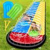 HIULLEN Scivolo ad Acqua, 15.8 ft/480 cm Scivoli d'Acqua Doppio Scivolo per Prato, Scivolo da Giardino Estivo con Irrigatore Integrato con 2 Bodyboards per Giardino, attività Acquatiche All'aperto