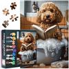 TISHIRON Puzzle da 1000 pezzi, cane in bagno, puzzle per adulti, puzzle con cani d'oro, 1000 pezzi, perfetto per serate di gioco, dimensioni pronte 50 x 70 cm