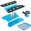 Craznick RC Car Work Stand & Supporto a vite Rotazione 360 gradi Alluminio Riparazione Stazione Lift per 1/8 1/10 1/12 1/16 1/18 Scala Traxxas TRX4 Axial Arrma Redcat Losi RC Crawler Monster Truck Buggy Blu