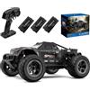 Ledovan Auto telecomandata per adulti, 50 km/h, alta velocità, 1/10 4WD fuoristrada RC Truck, impermeabile RC Buggy All Terrain, 3 batterie, KF10 (grigio)
