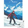1M6T7B2K Sci sulla neve Puzzle 1000 pezzi per adulti Materiale cartaceo Allenamento mentale Puzzle paesaggio montano Regalo decorativo 70x50cm/1000pcs