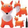 Sun Baby Animale gonfiabile che salta, giocattolo di 1 anno, saltarello per bambini, design ergonomico, cavallo giocattolo, pompa manuale inclusa (Volpe arancione)