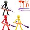 Generico Set di action figure da collezione con 7 armi, personaggi snodabili per stop motion, per adolescenti, adulti, collezionisti, da esporre in vetrina, studio, camera da letto, soggiorno (3pcs-B)