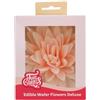FunCakes Edible Wafer Flowers Deluxe Peony Orange Ombre Large - Fiori Commestibili Decorazioni per Torte, Cupcake e Dolci - Confezione da 1