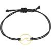 Nuoli® Bracciale ondulato da donna (regolabile fino a 20 cm), in acciaio inox lucido, stoffa,