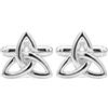 Alexander Castle Gemelli da uomo in argento Sterling 925 con Trinità celtica, 15 mm x 14 mm, in confezione regalo, Misura unica, Argento sterling, Senza_pietra