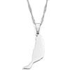 LODMLOER Collana A Forma Di Mappa Da Uomo E Donna - Ciondolo Con Mappa Di Fuerteventura E Catena Da 45/60 Cm Collana Con Ciondolo Di Gioielli Patriottici Di Fuerteventura Souvenir Di Viaggio,Grigio,60 Cm O 23
